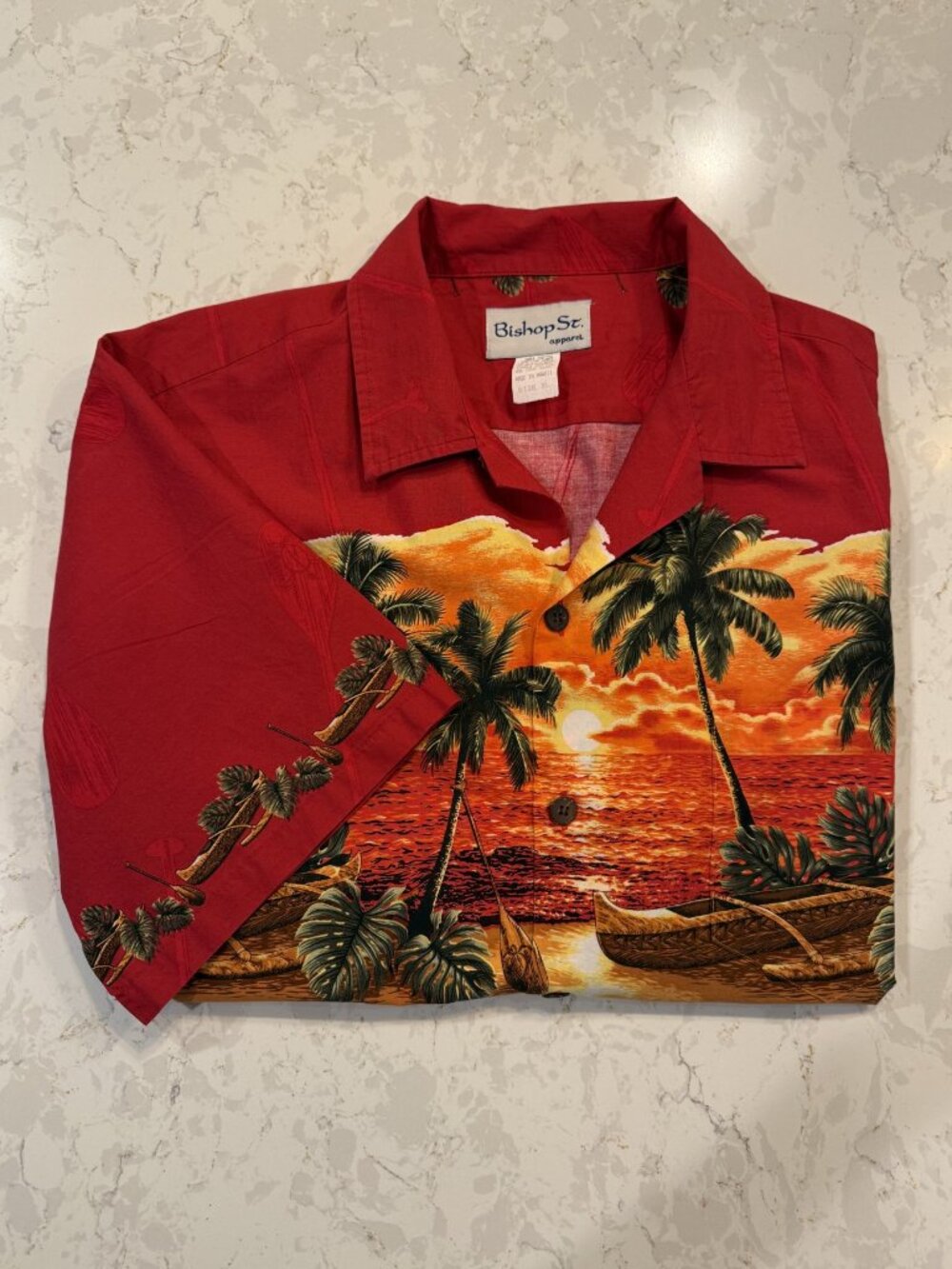 Men's Bishop St. Apparel Hawaiian Shirt SZ XL